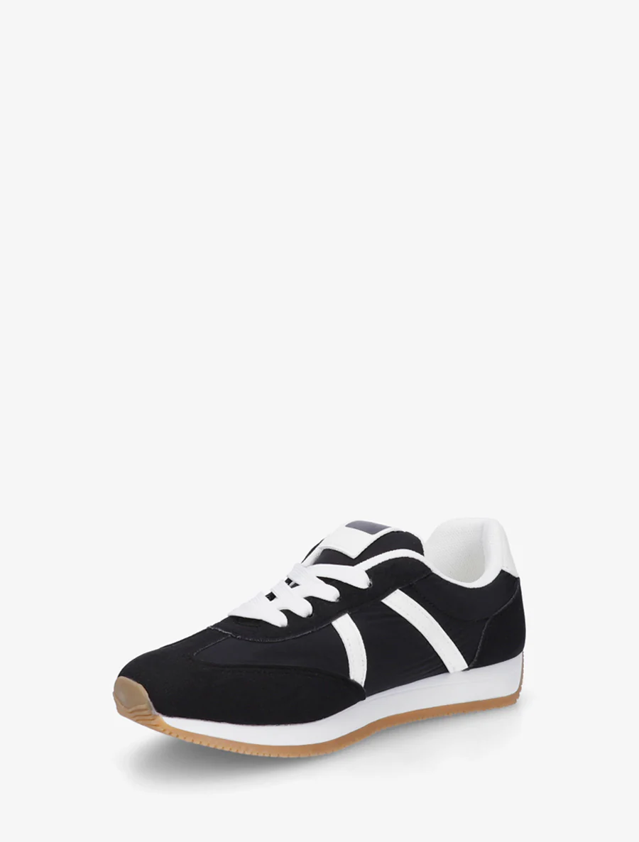 Grafische inzetstukken sneakers - Zwart - Image 3