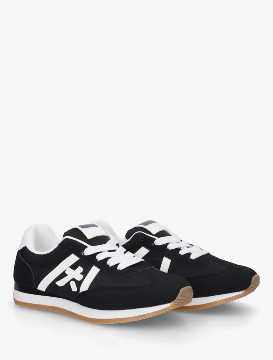 Grafische inzetstukken sneakers - Zwart - Image 4
