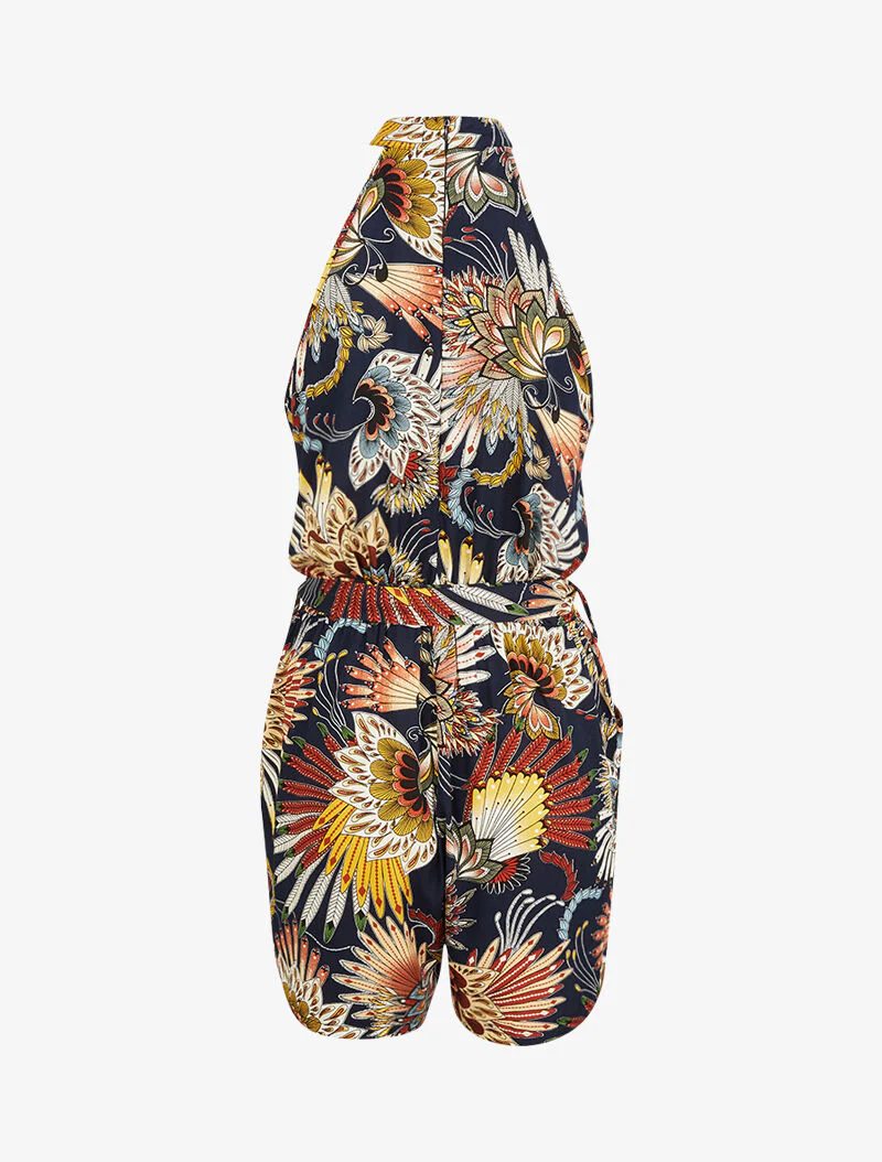 Grafische print jumpsuit - marine - Image 3