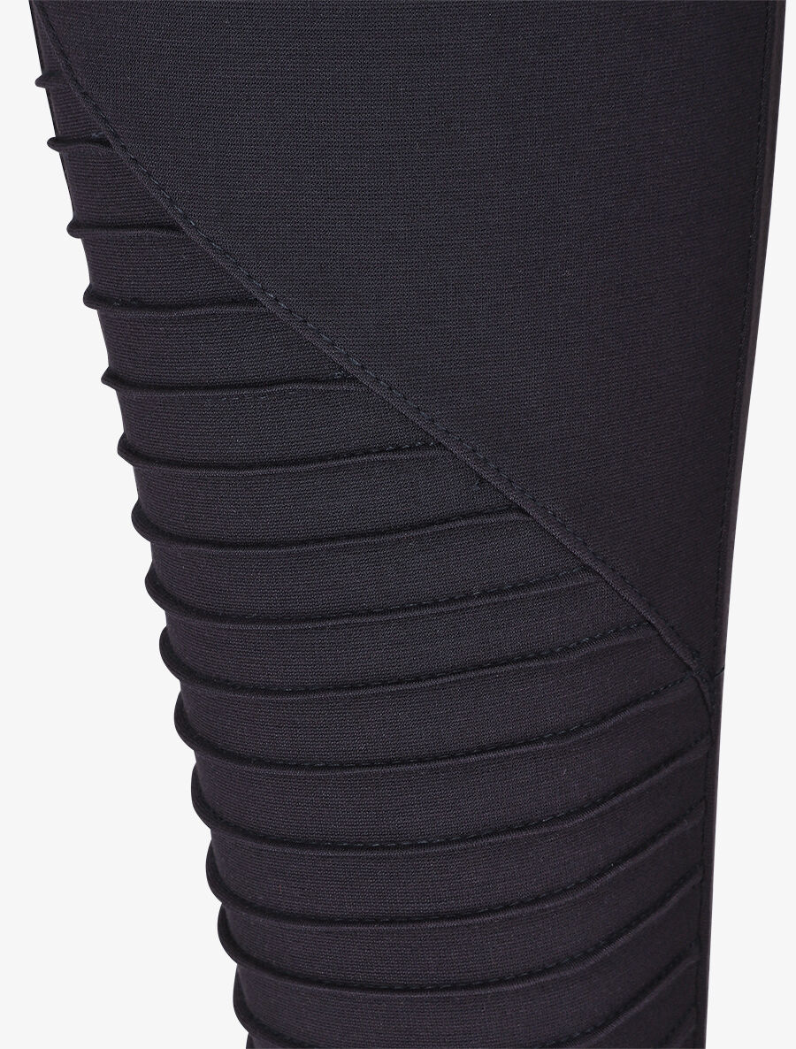 Grote legging in bikerstijl - Marineblauw - Image 3