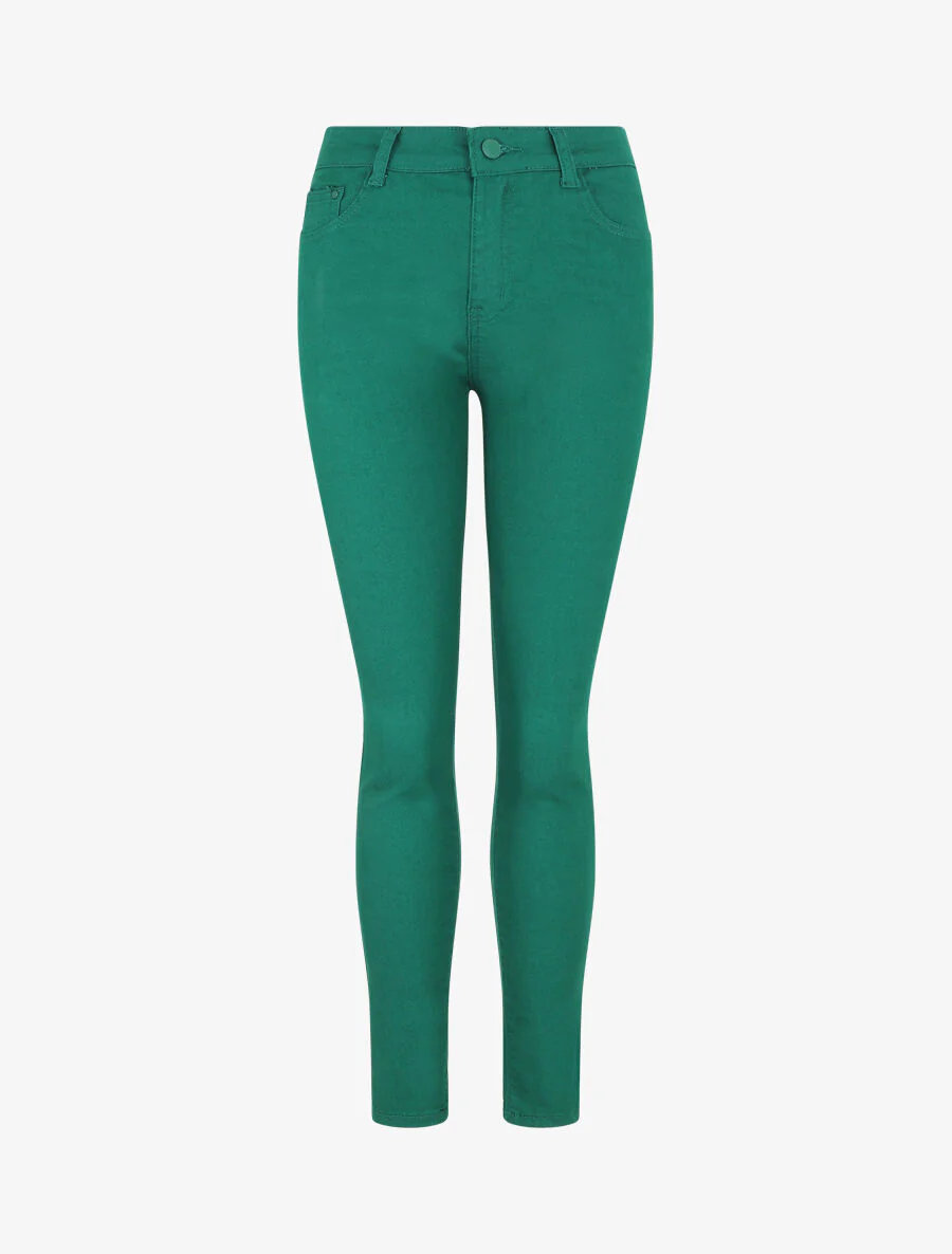 Grote maat push-up skinny jeans - groen