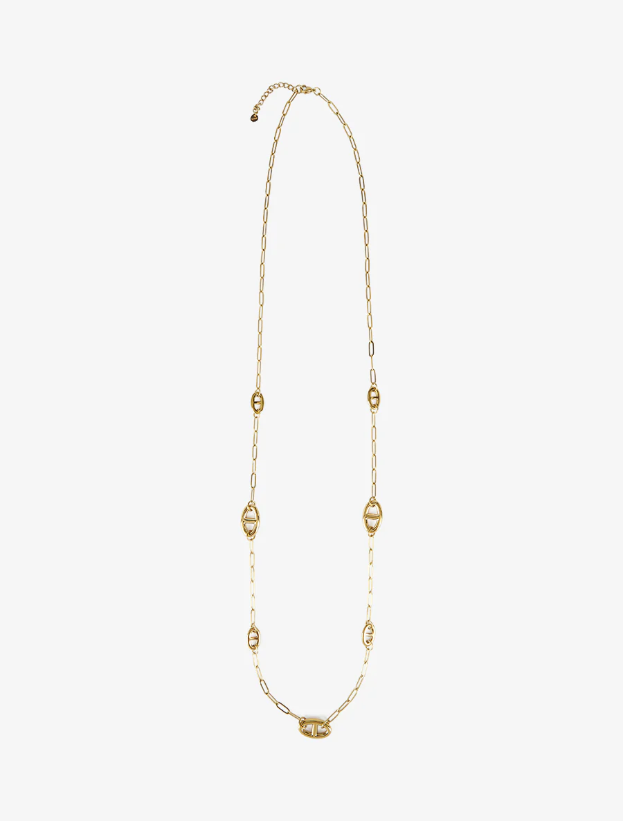 Grove schakelketting en ankerketting. - Goud - Image 2