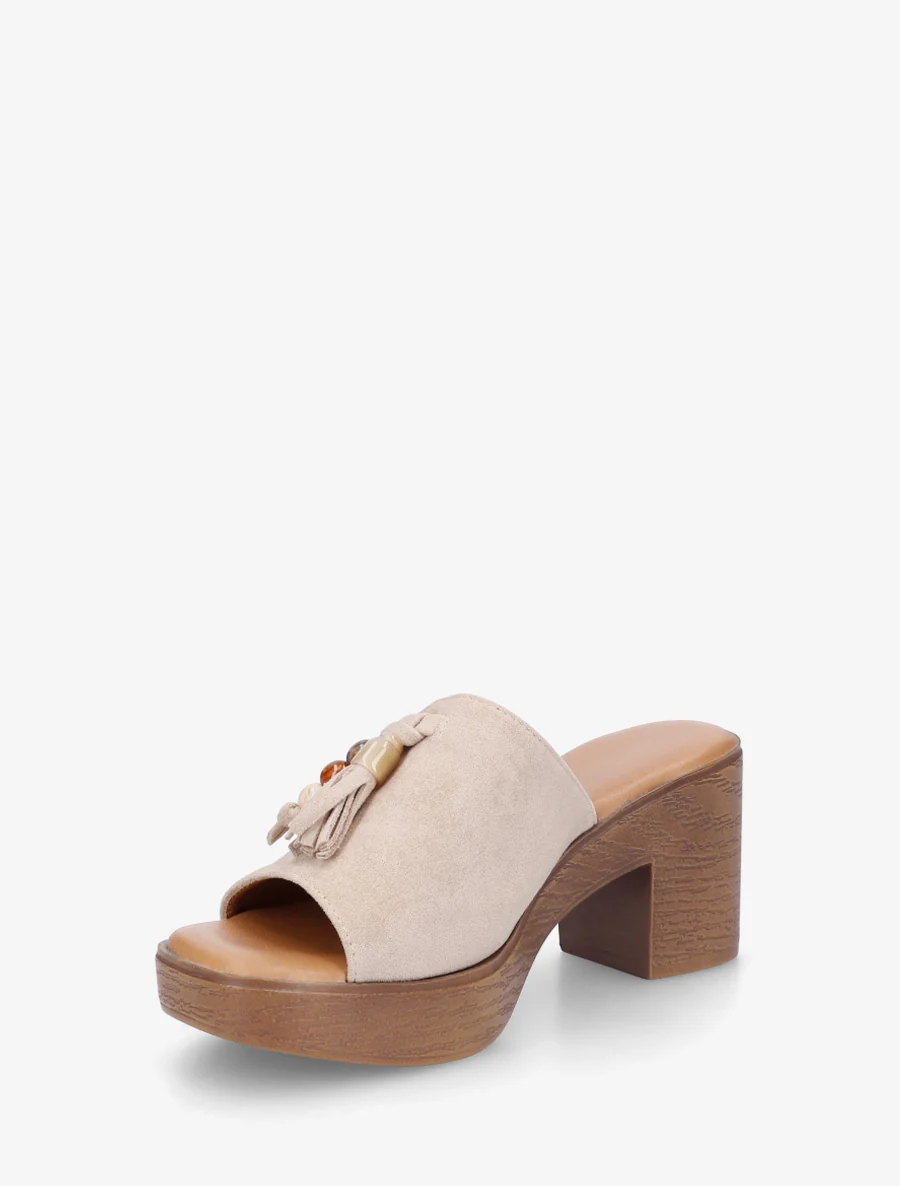 Hakkenmuiltjes met houteffect en inzetstukken van stenen - Beige - Image 3