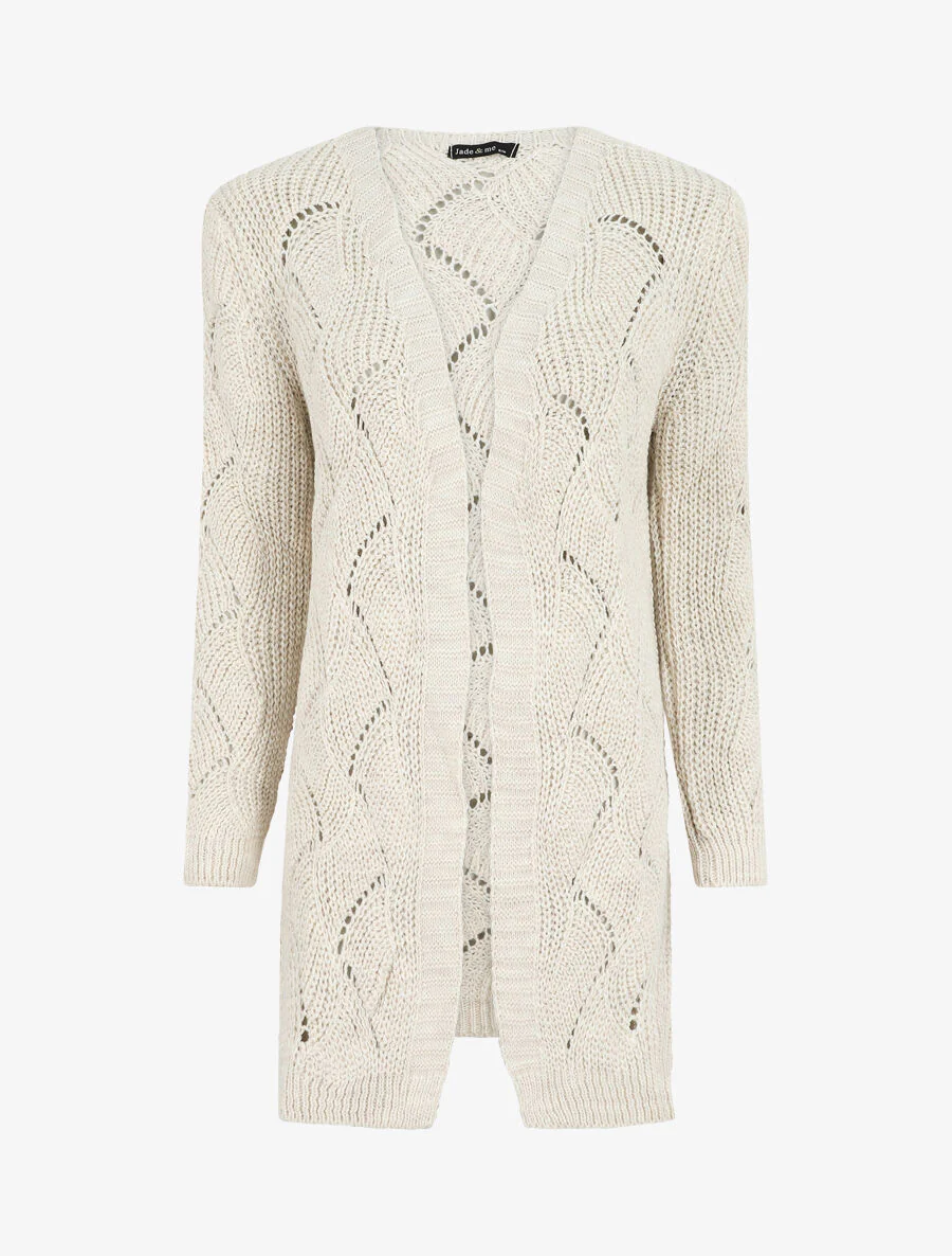 Halflang klassiek geribd vest - Beige