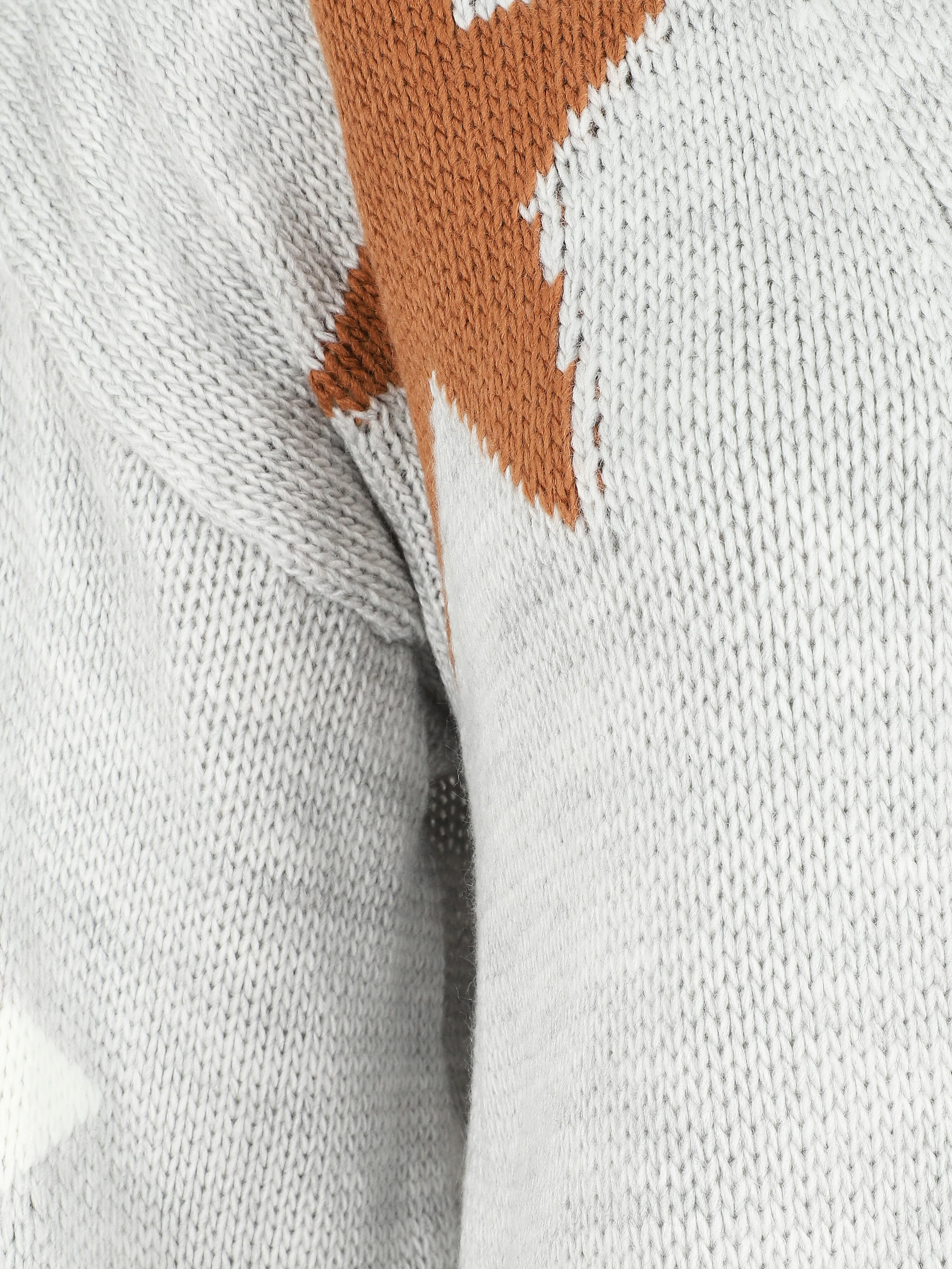 Halflang open vest met sterrenprint - grijs - Image 3