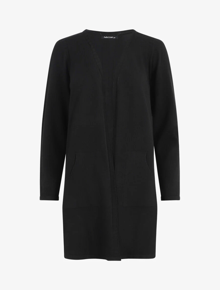 Halflang vest met lange mouwen - Zwart