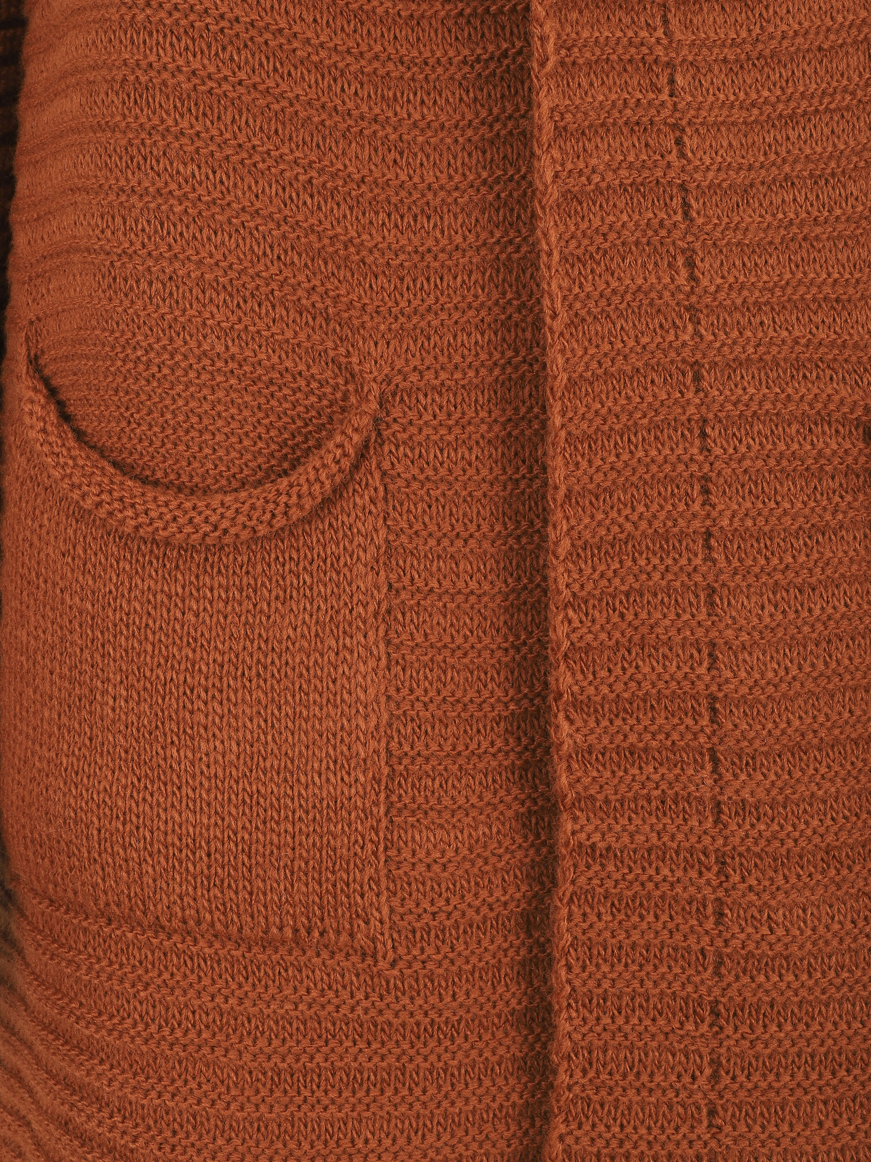 Halflange geribbelde vest - Roest - Image 3