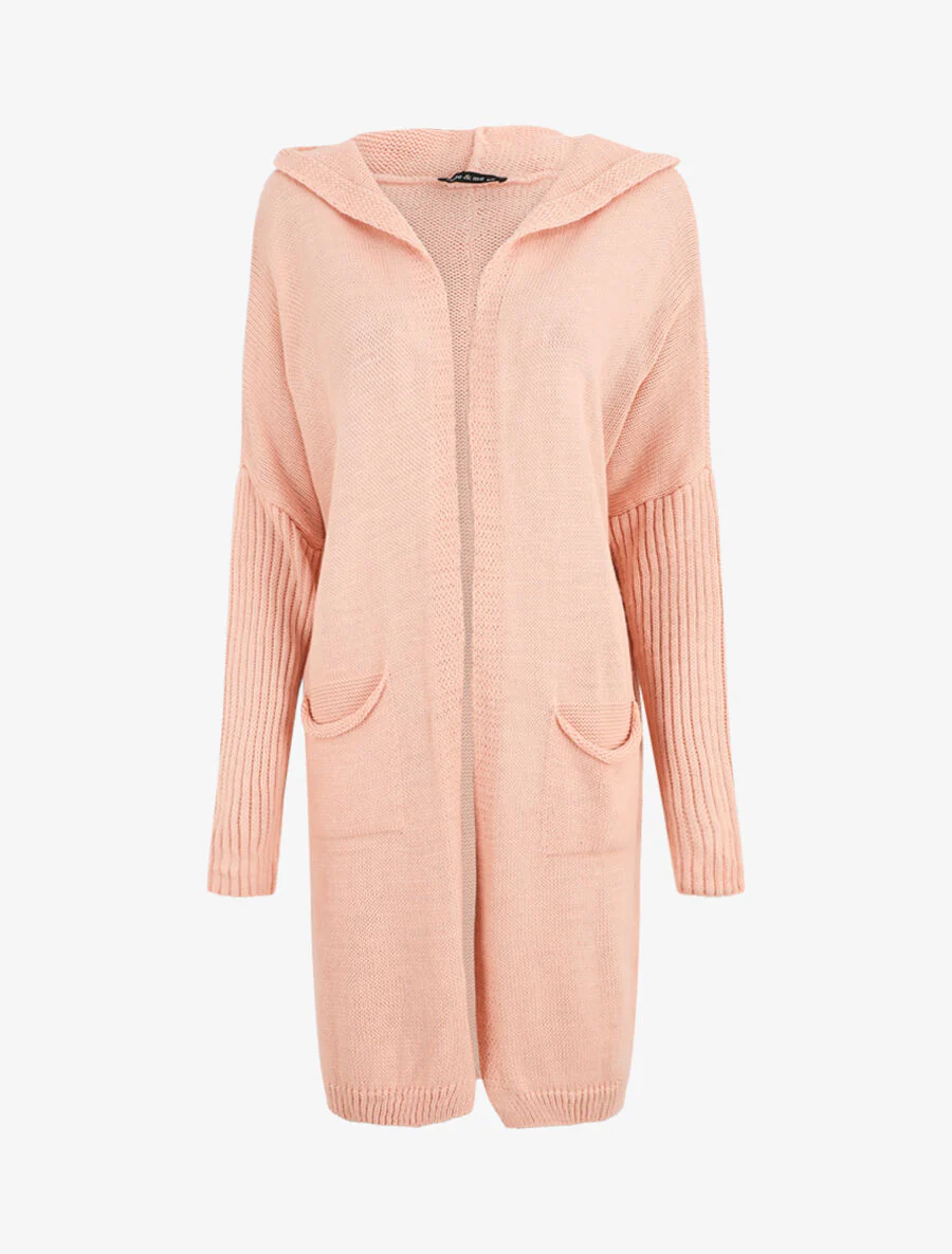 Halflange hoodie - Roze
