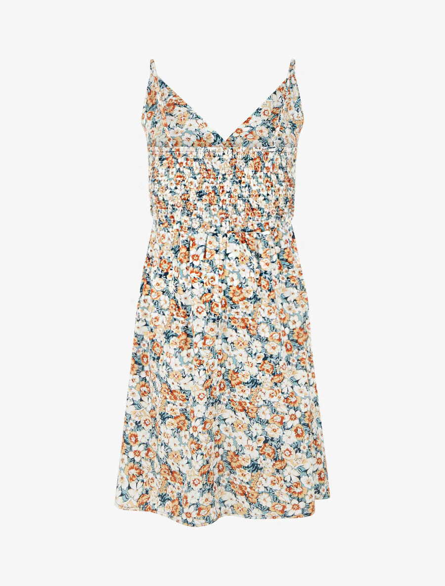 Halflange jurk met bloemenprint - watergroen - Image 2