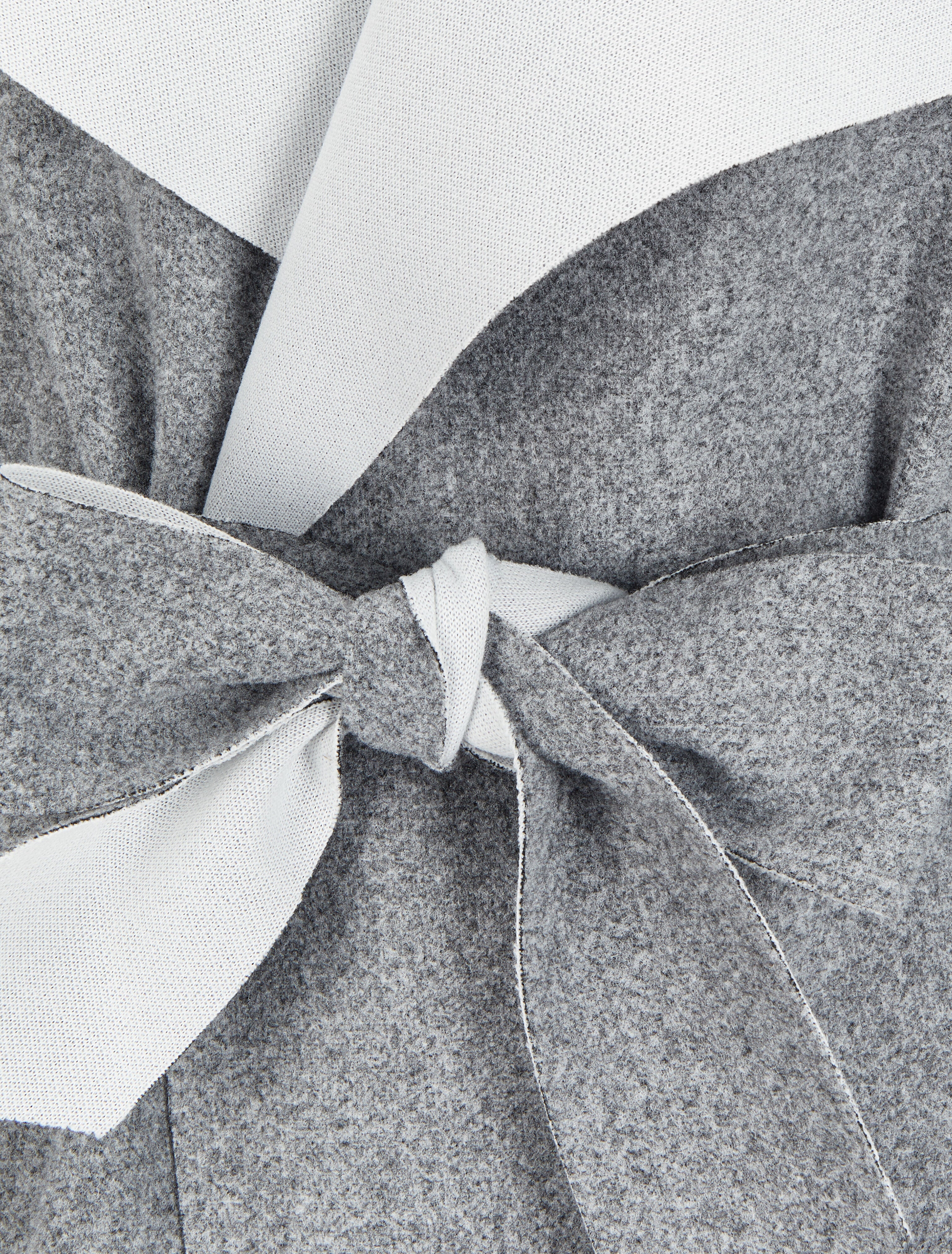 Halflange mantel met sjaalkraag - GemĂȘleerd grijs - Image 3