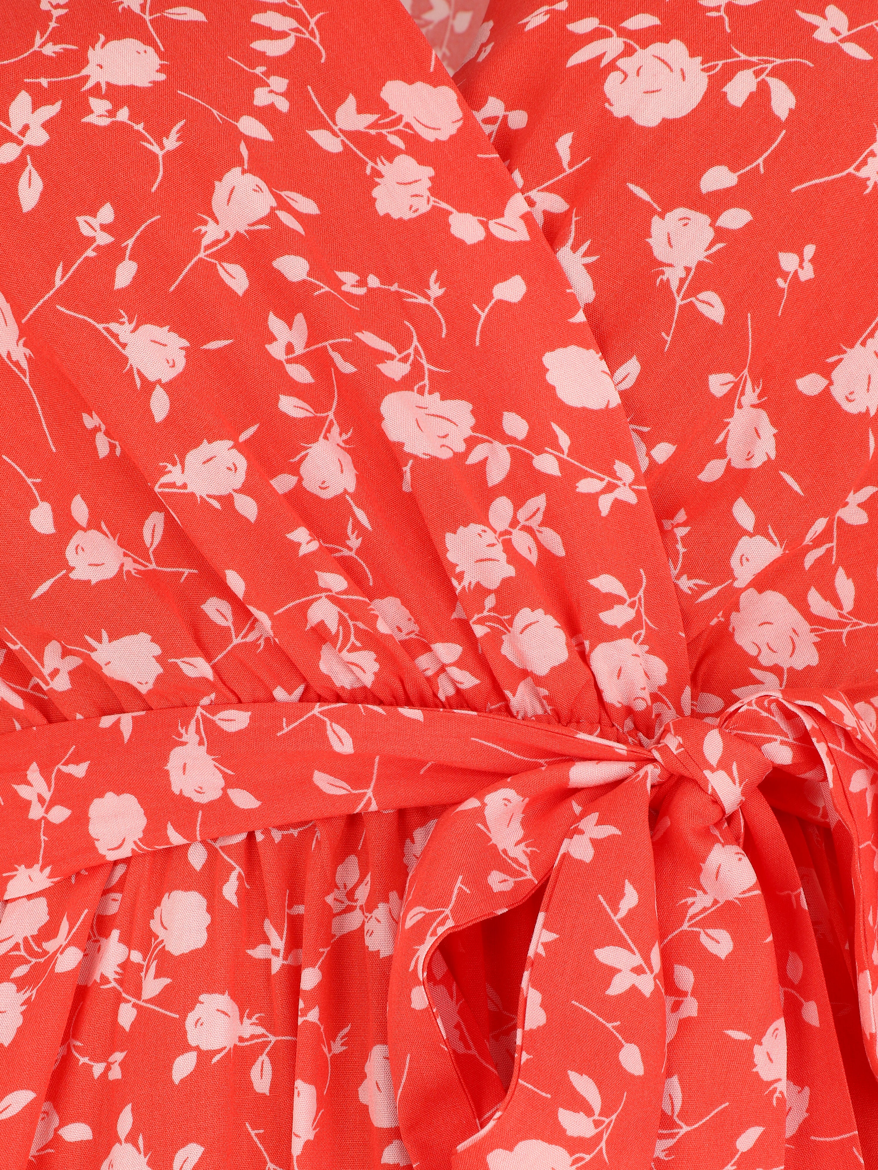 Halflange skaterjurk - Rood - Image 3