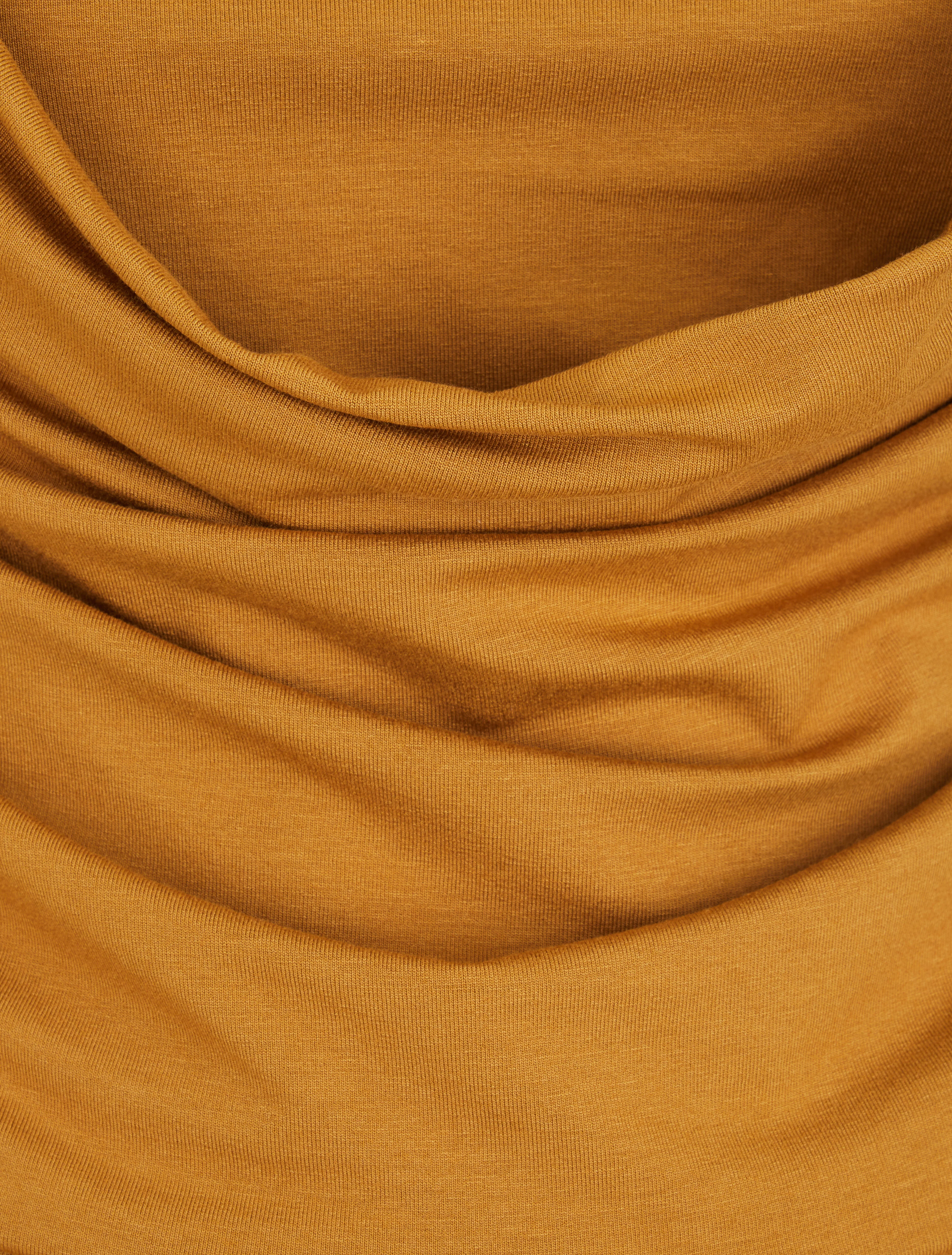 Halterjurk met watervalhals - Mosterd - Image 3