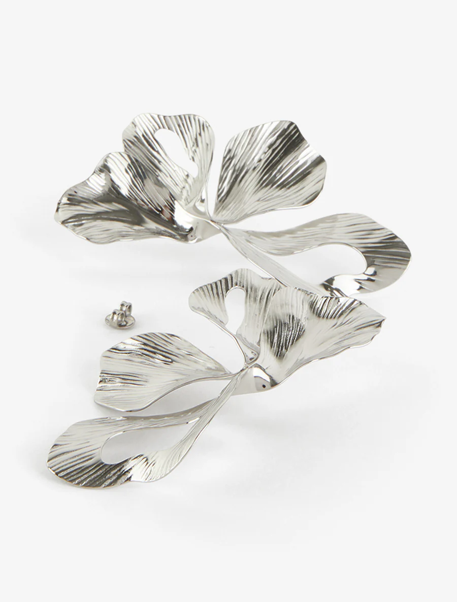 Hangende oorbellen met plantenmotief - Geld - Image 3