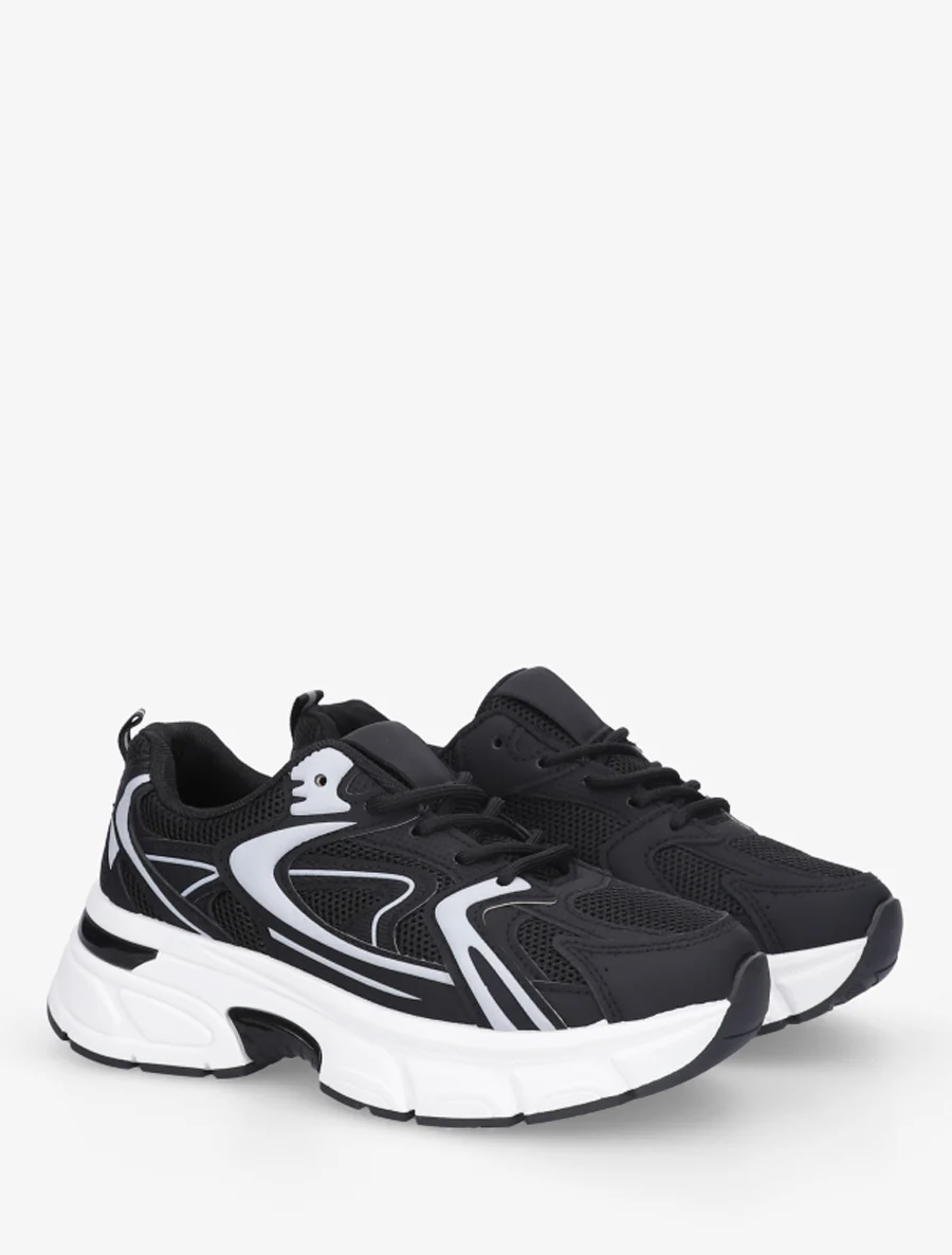 Hardloopschoenen van canvas stijl - Zwart - Image 4