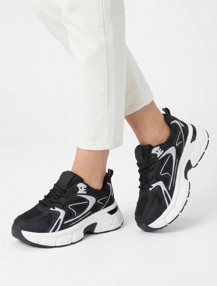 Hardloopschoenen van canvas stijl - Zwart - Image 5