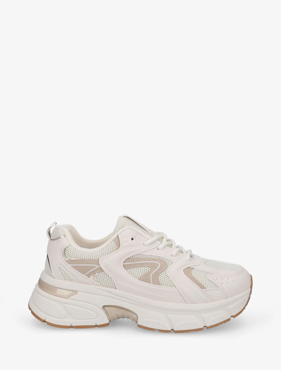 Hardloopschoenen van canvas stijl - Beige