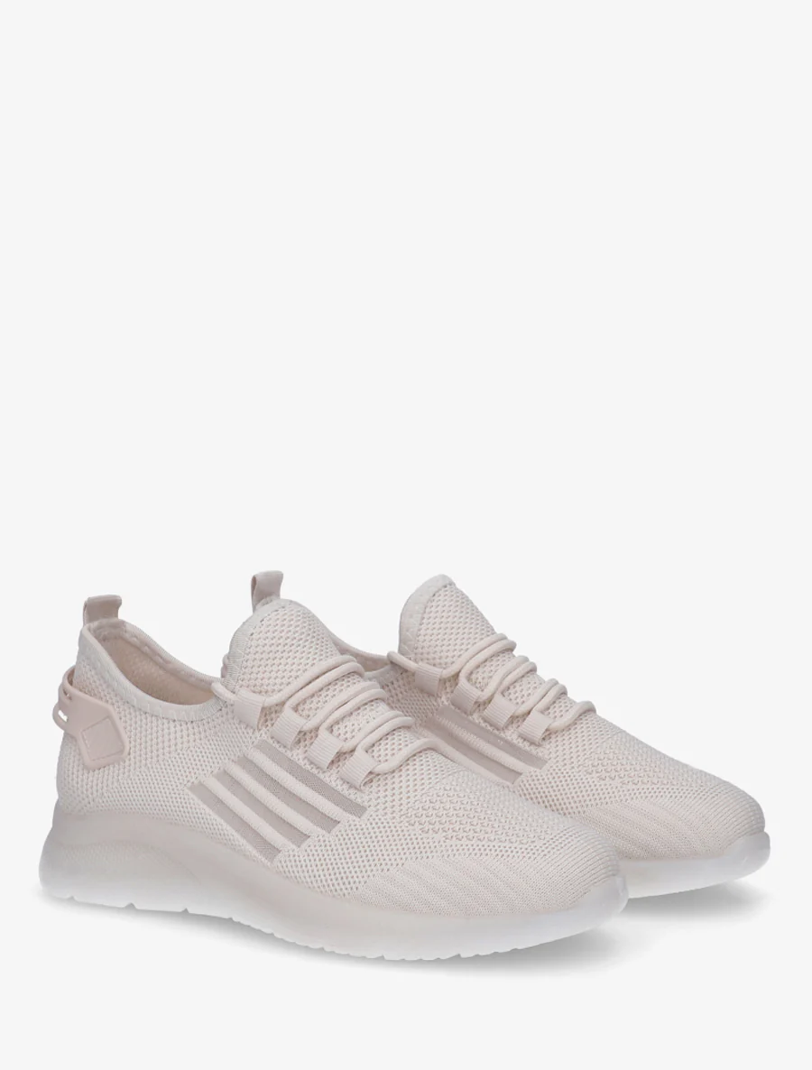 Hardloopschoenen van stof - Beige - Image 4