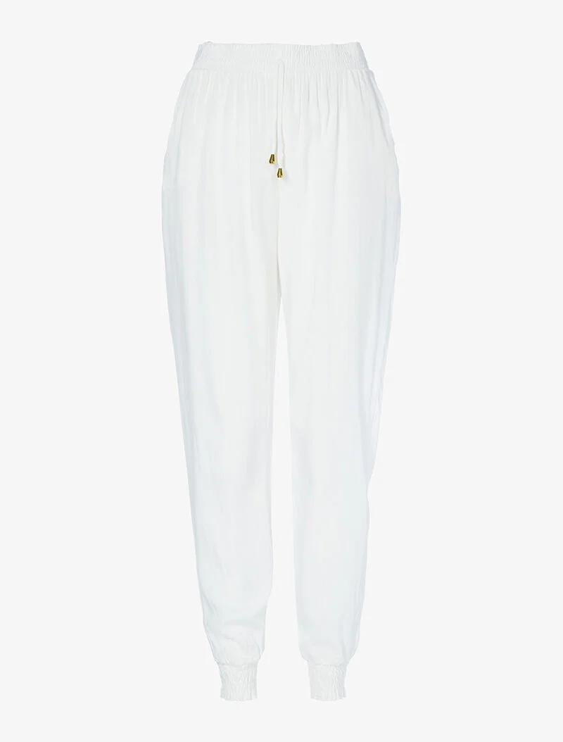 Harem broek effen - wit