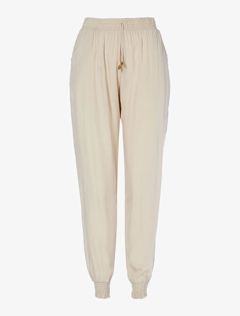 Harem broek effen - beige