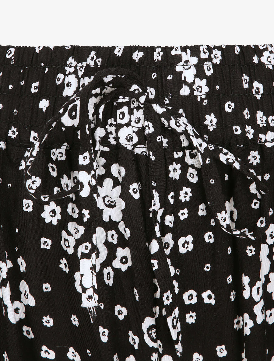 Harembroek met margrietmotieven - Zwart - Image 3