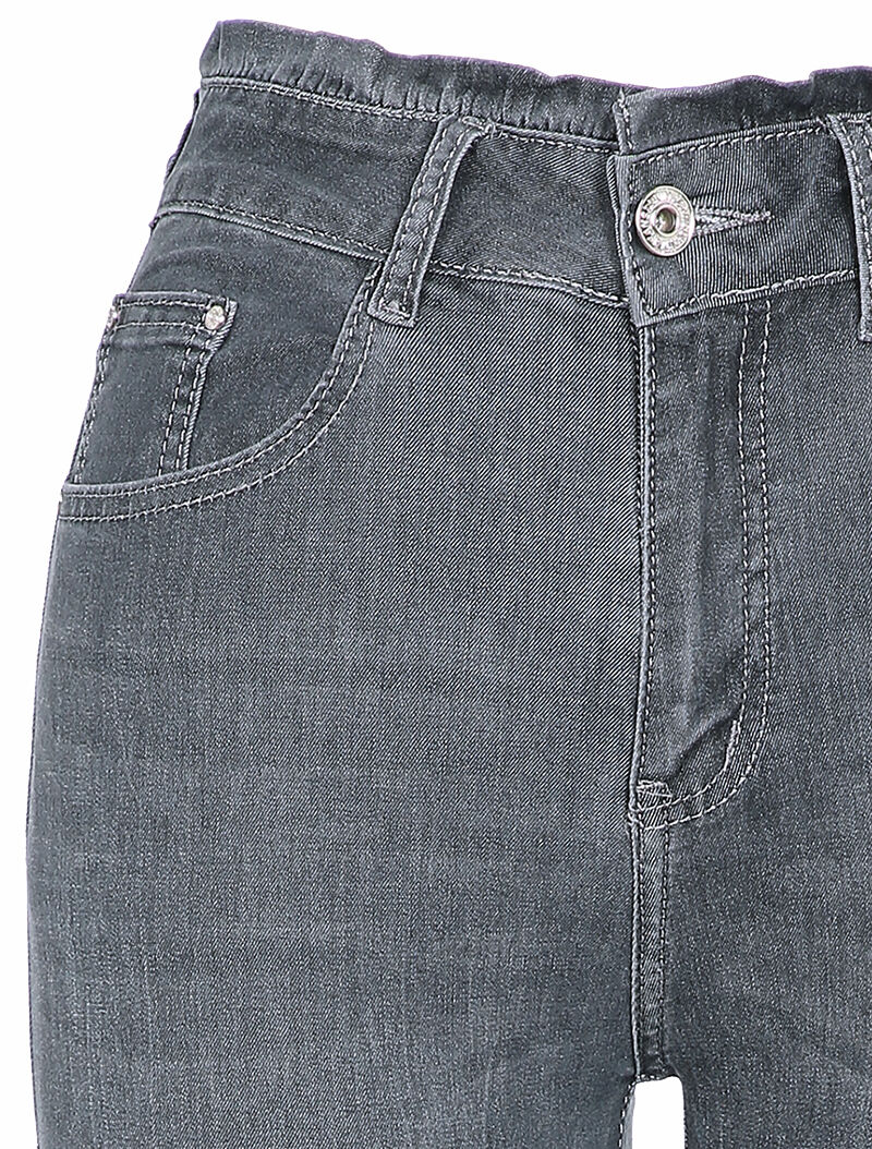 Jean met hoge taille en skinny fit - Donkergrijs - Image 3