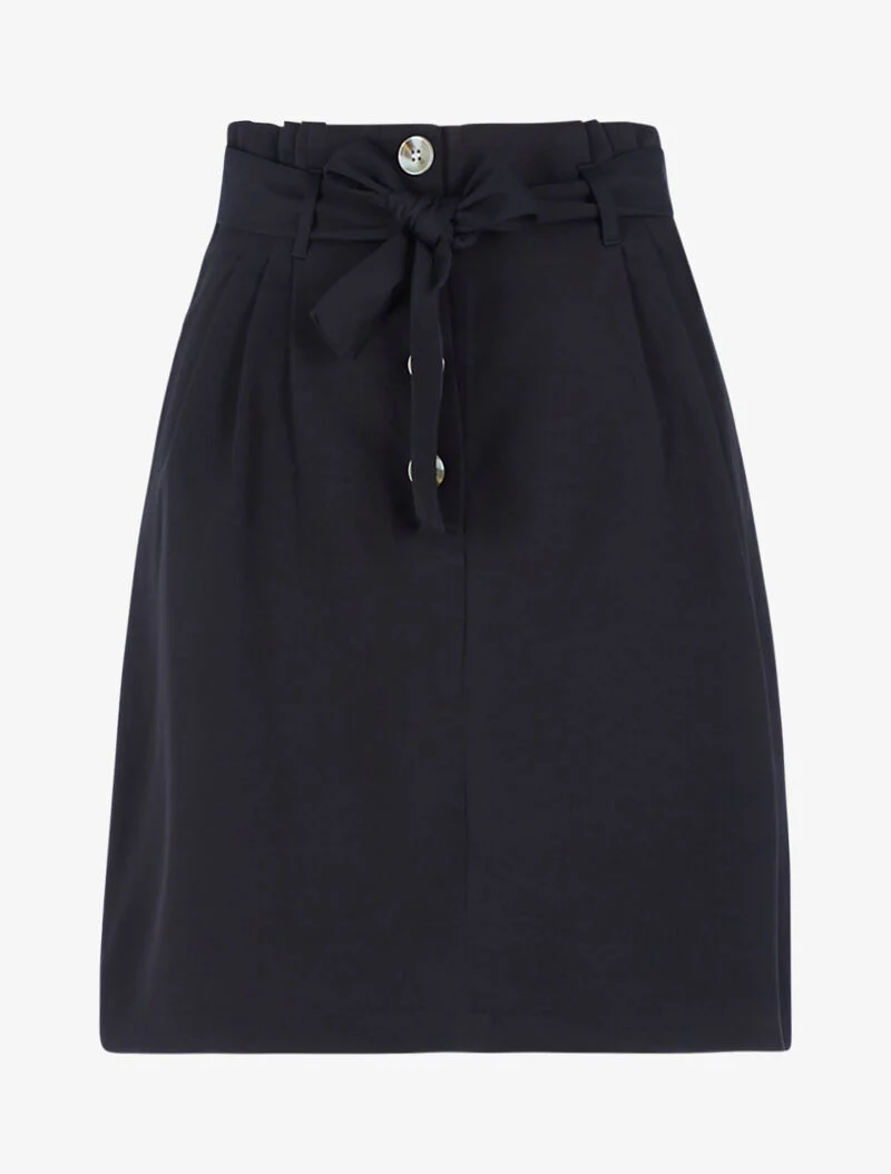 Hoge taille paperbag rok - zwart - Image 4