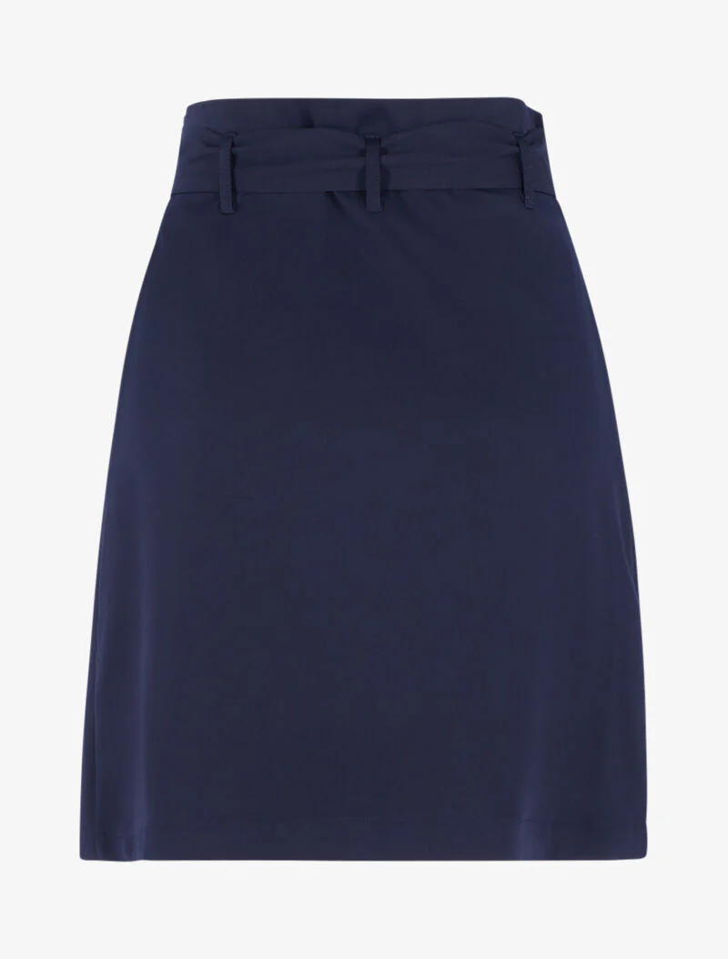 Hoge taille paperbag rok - nachtblauw - Image 2