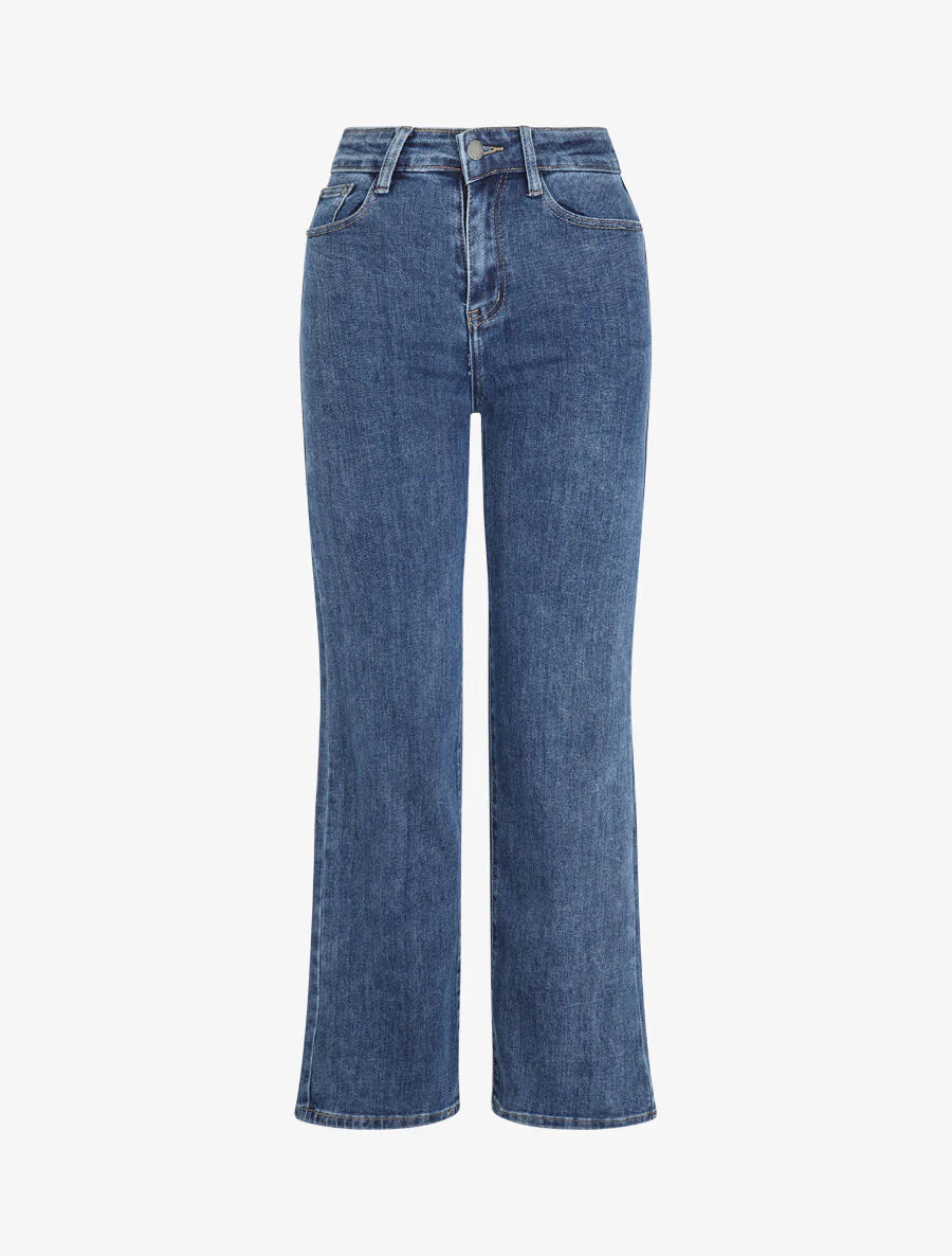 Jean met hoge taille - Blauw
