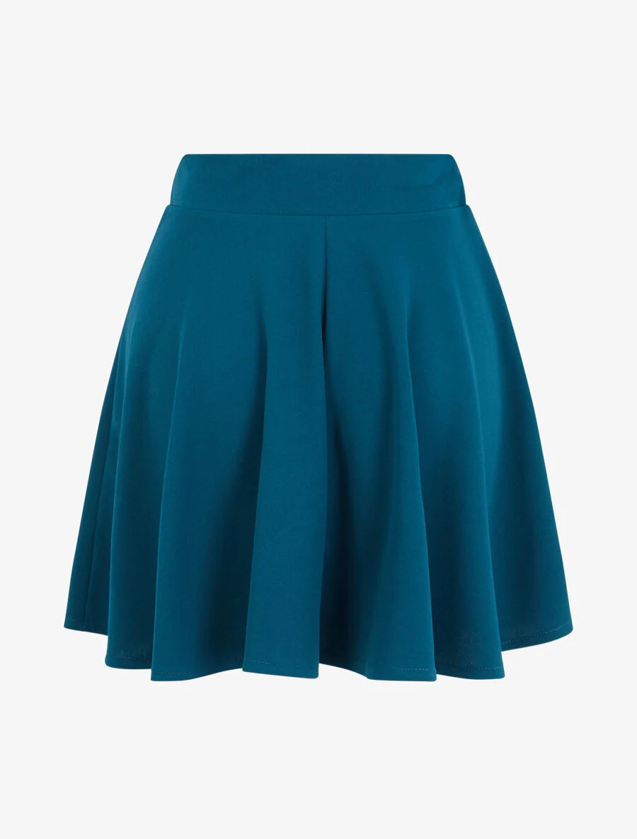 Hoge taille skaterrok - Eendblauw - Image 2