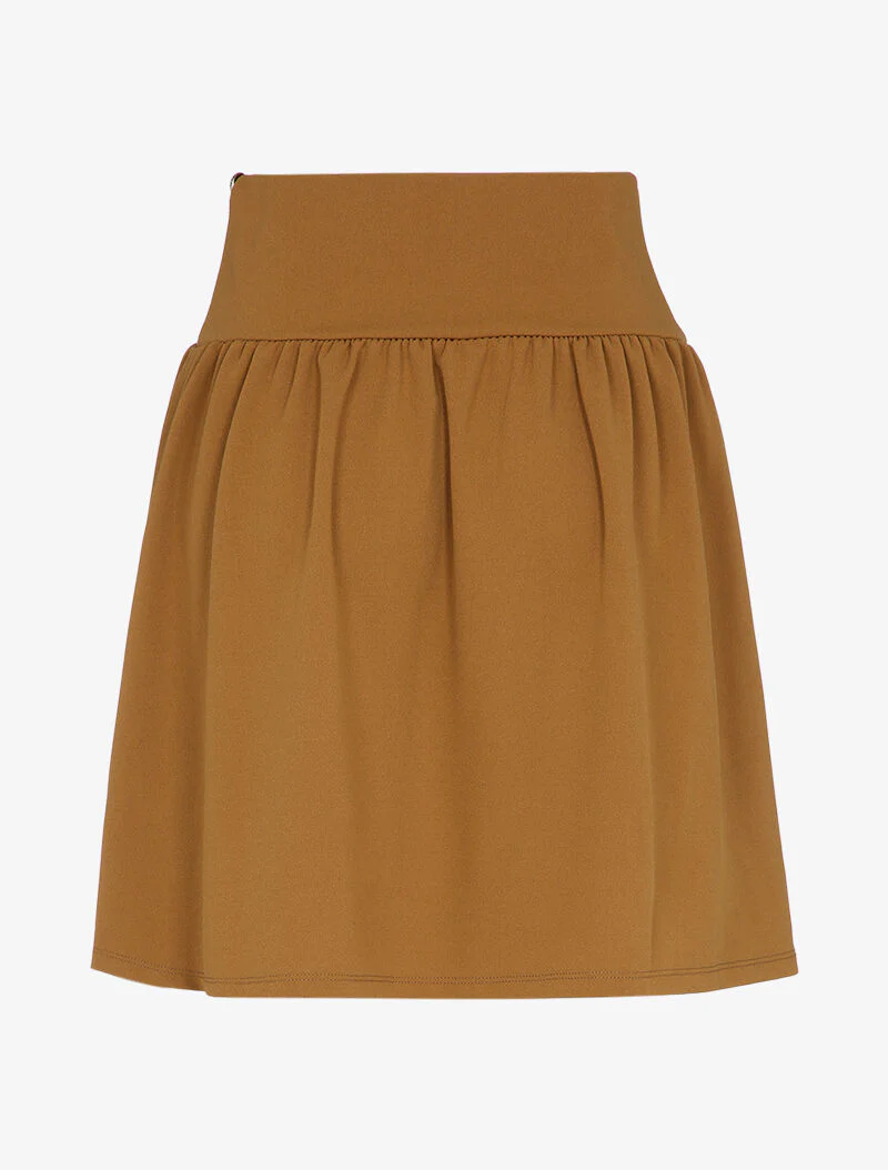 Hoge taille skaterrok - Camel - Image 2