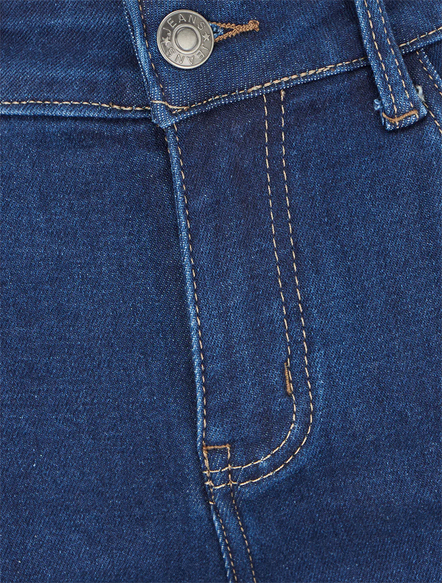 Hoge taille skinny jeans - Blauw - Image 3