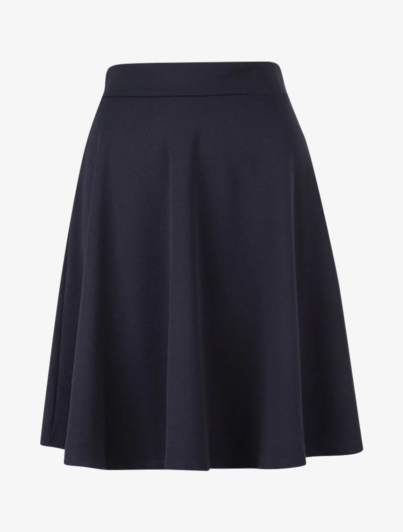 A-lijn rok met hoge taille - Marineblauw