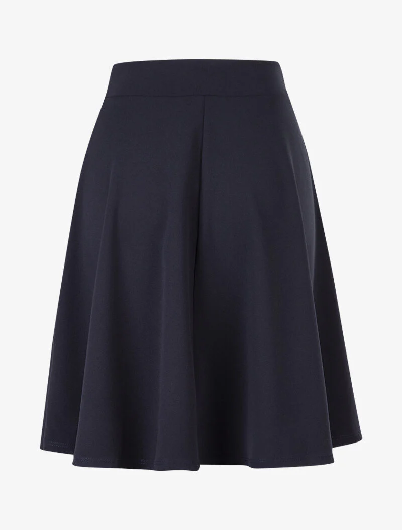 A-lijn rok met hoge taille - Marineblauw - Image 2