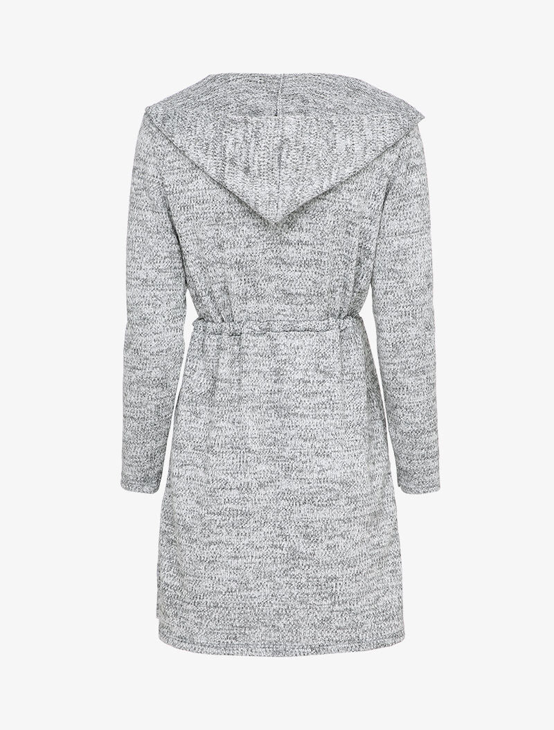 Hoodie met trekkoorden - GemĂȘleerd grijs - Image 2