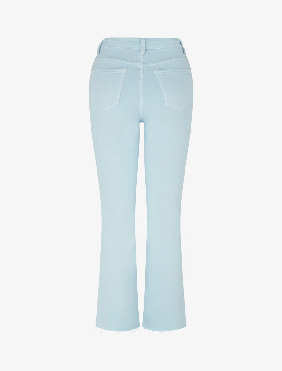 Hoog getailleerde jeans met onafgewerkte zoom. - Lichtblauw - Image 2