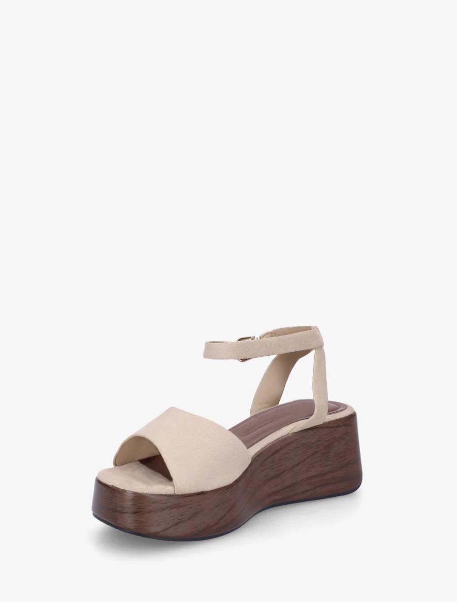 Houten effect sleehak sandalen - Mol - Image 3