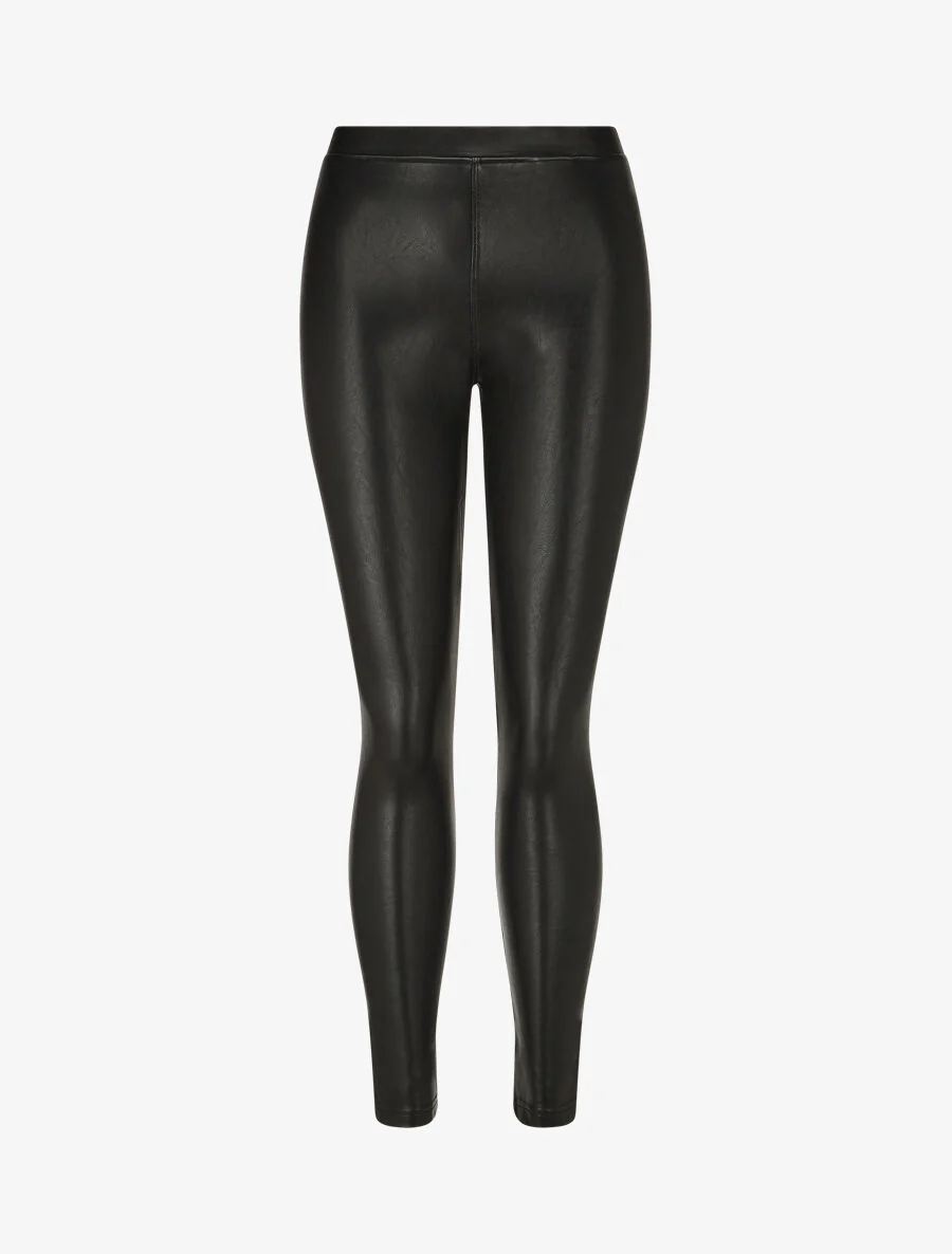 Imitatieleren legging. standaard maat - Zwart