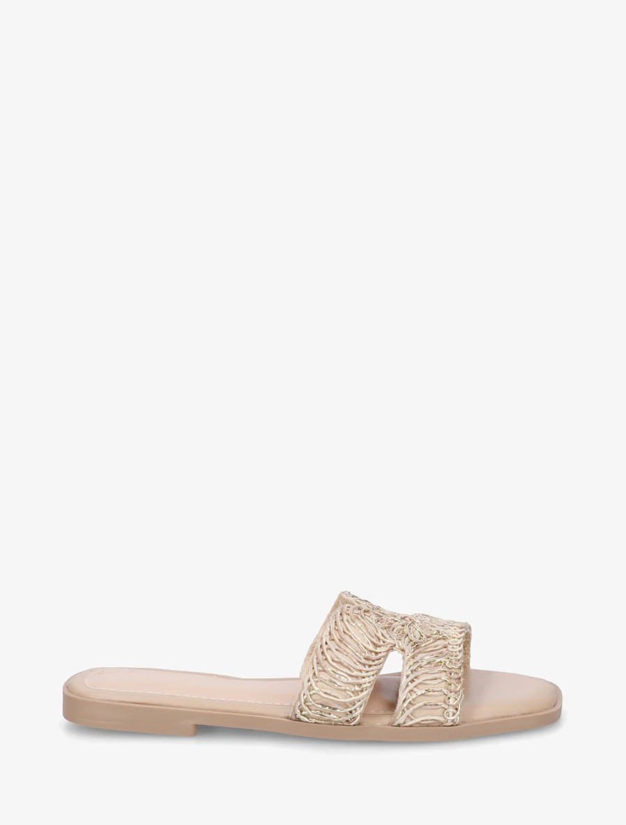 Imitatieleren sandalen met iriserend detail - Mol