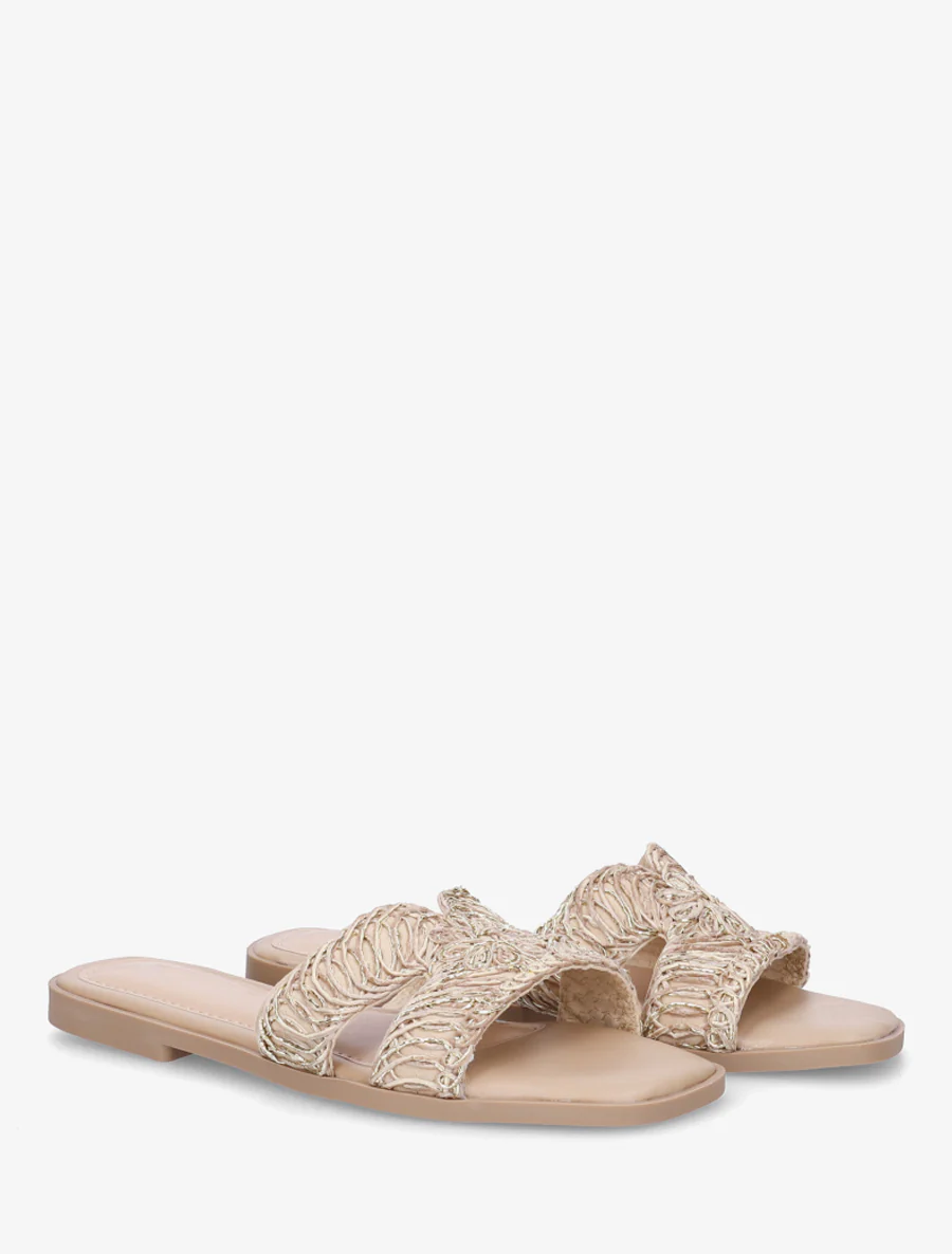 Imitatieleren sandalen met iriserend detail - Mol - Image 4