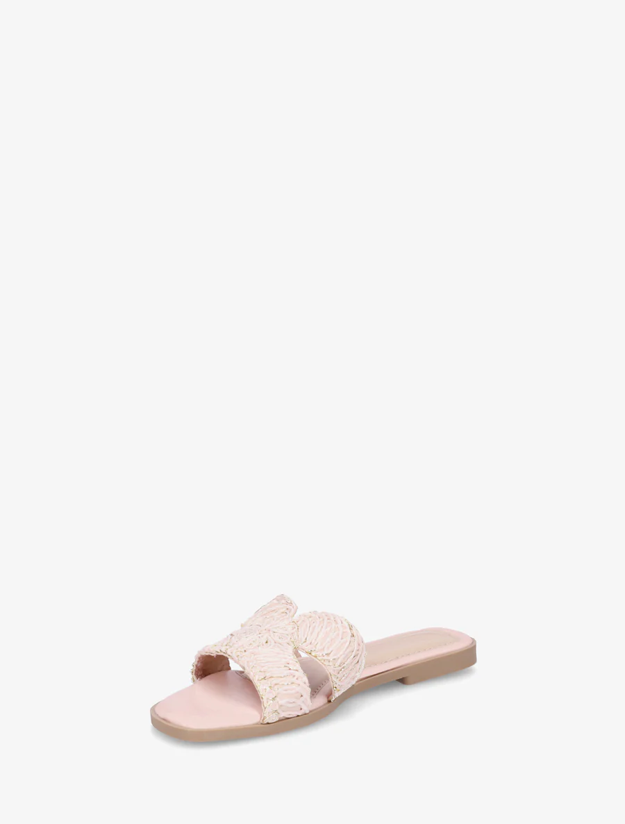 Imitatieleren sandalen met iriserend detail - Roos - Image 3