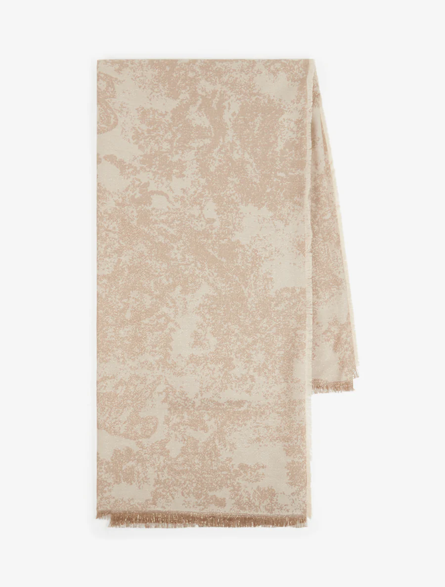 Iridescent gobelinprint sjaal - Beige - Image 2