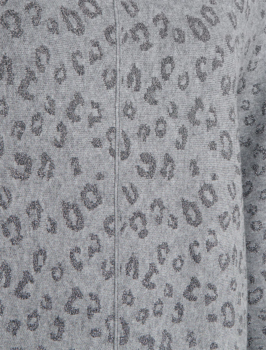 Iridescent luipaardprint trui - Grijs - Image 3