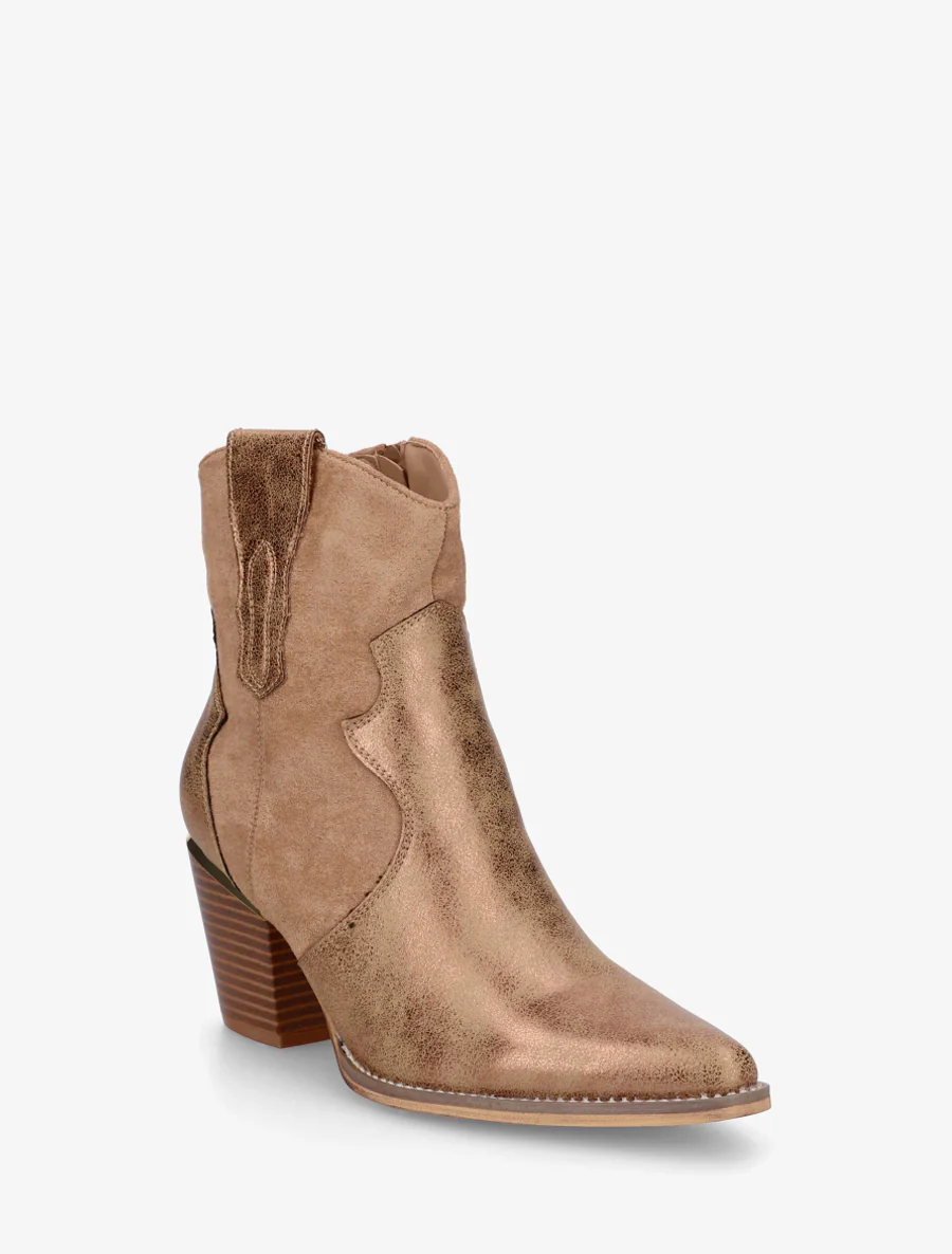 Iridescente laarzen in cowboy-stijl - Kameel - Image 2