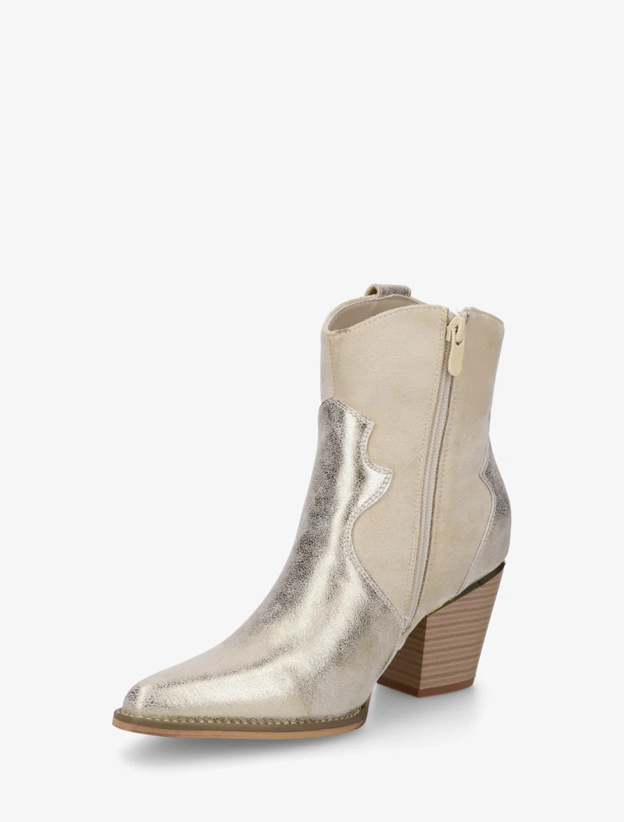 Iridescente laarzen in cowboy-stijl - Goud - Image 3