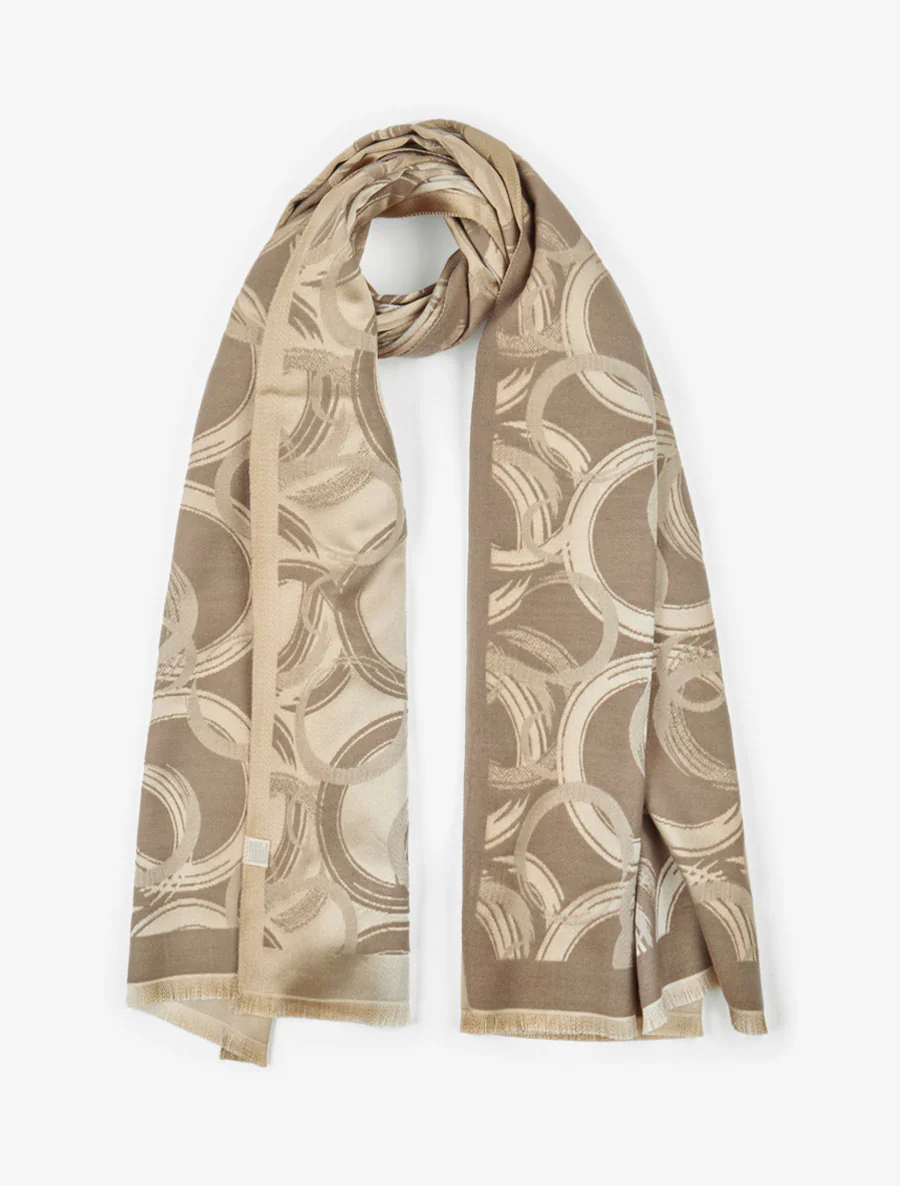 Iridescente sjaal met grafische print - Mol
