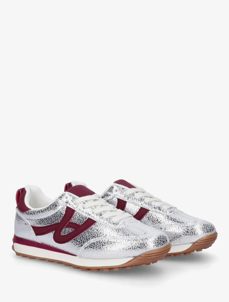 Iridescente sneakers met contrasterende details - Geld - Image 4