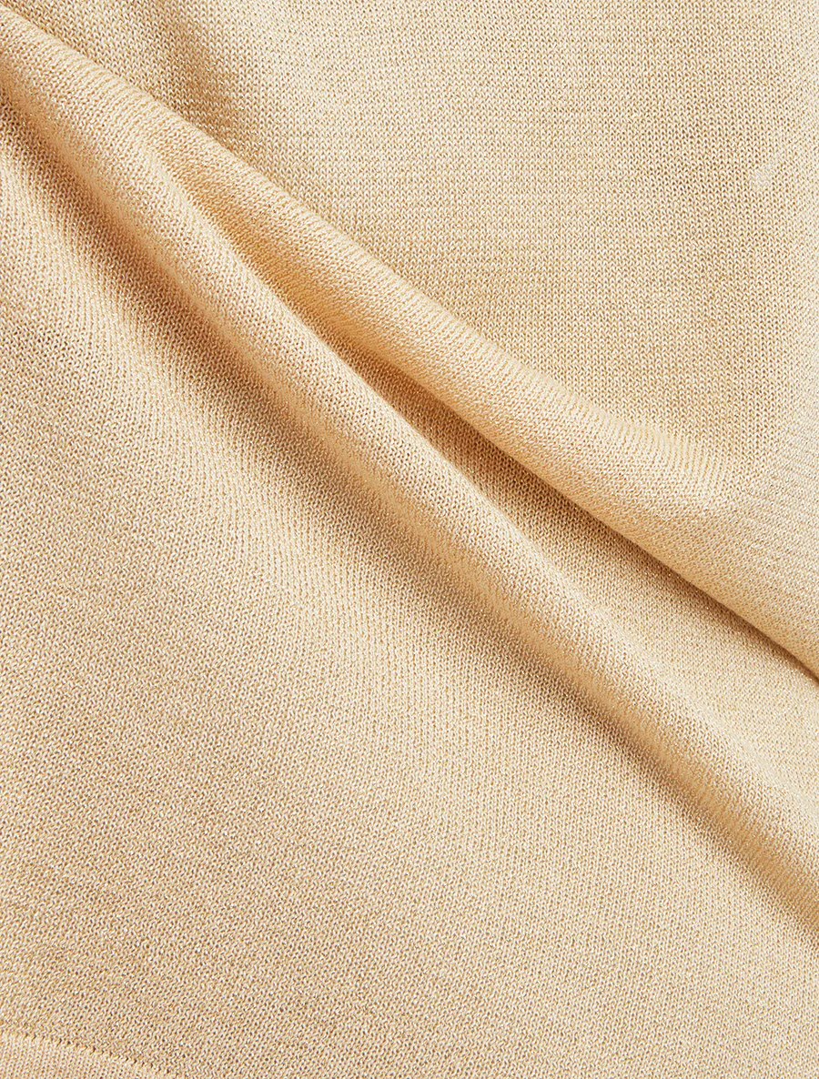 Irisé gebreid hemd met kant - Beige - Image 3