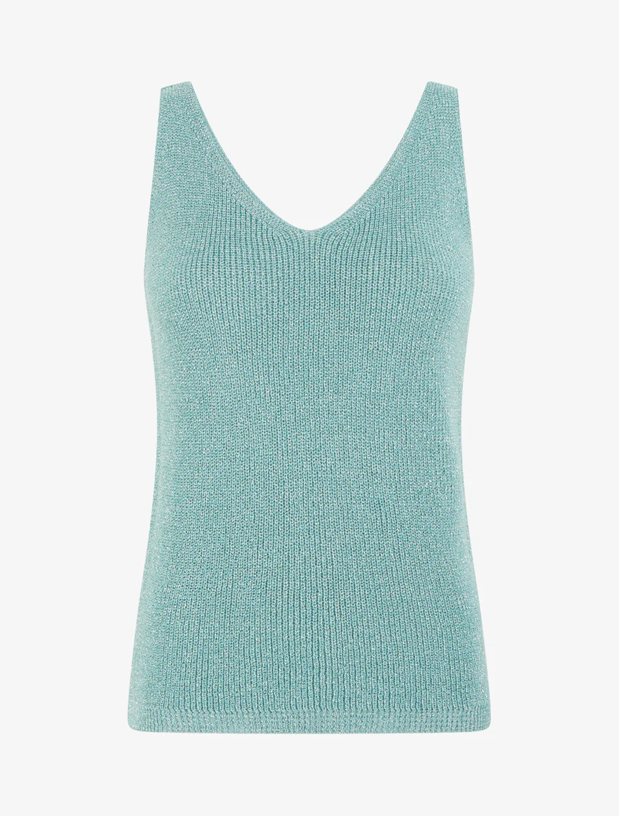 Irisé mesh top - Turkoois
