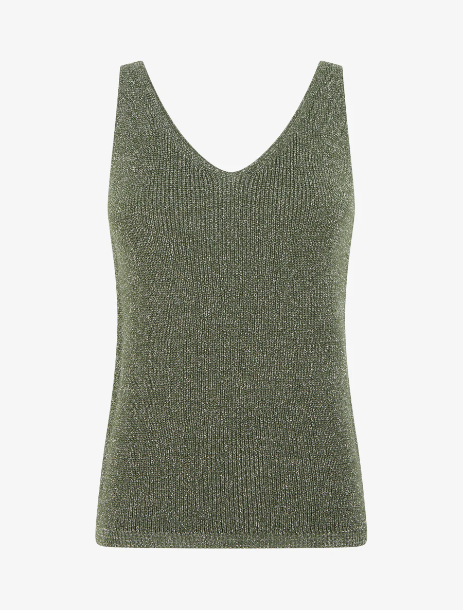 Irisé mesh top - Kaki