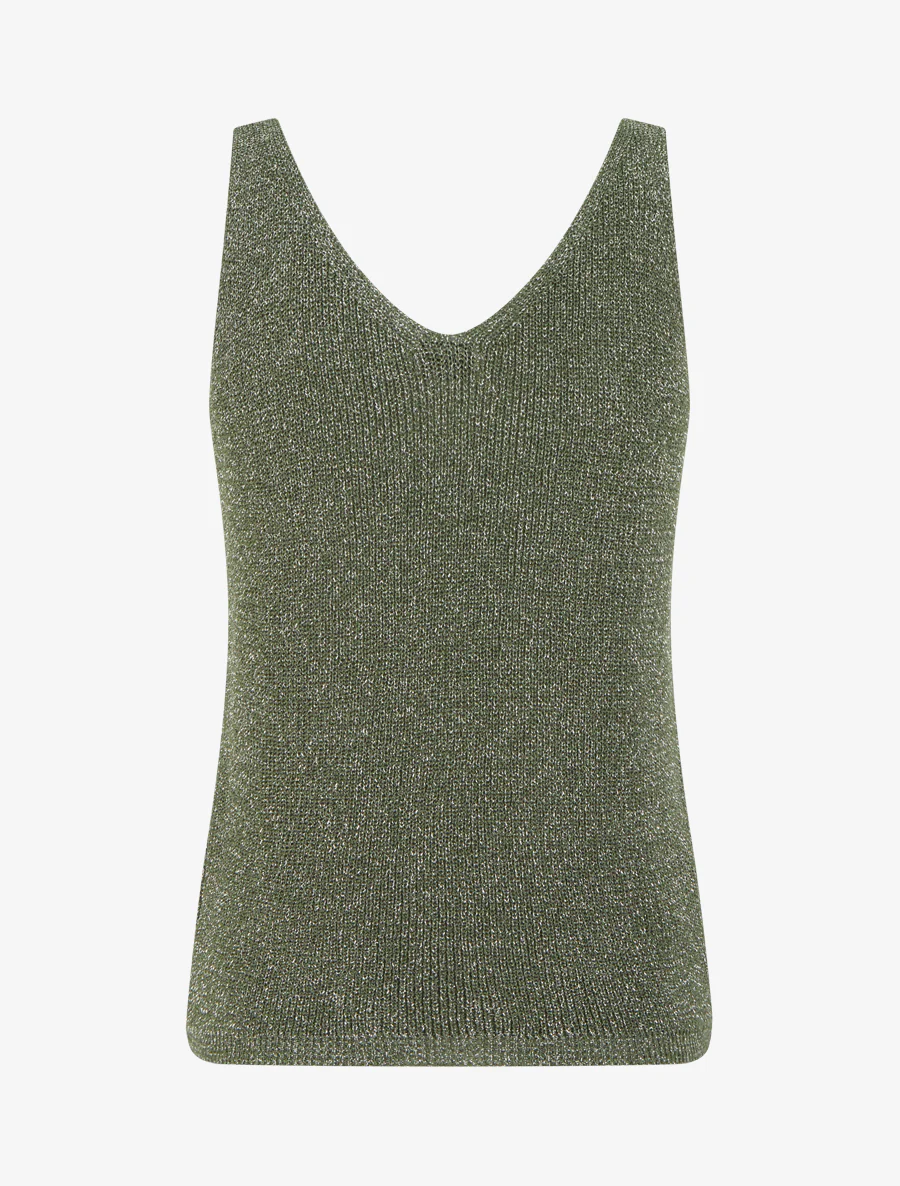 Irisé mesh top - Kaki - Image 2